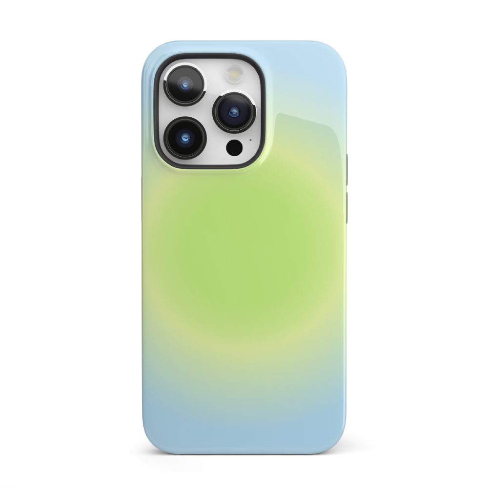 Green & Blue Aura iPhone Case