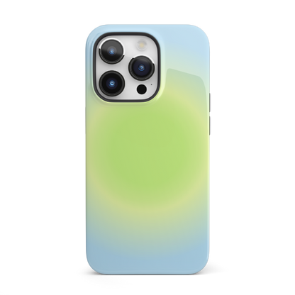 Green & Blue Aura iPhone Case