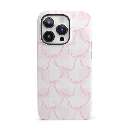 Pink Ribbon Bows iPhone Case