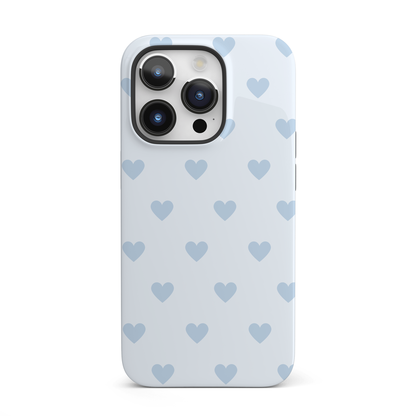 Light Blue Hearts iPhone Case