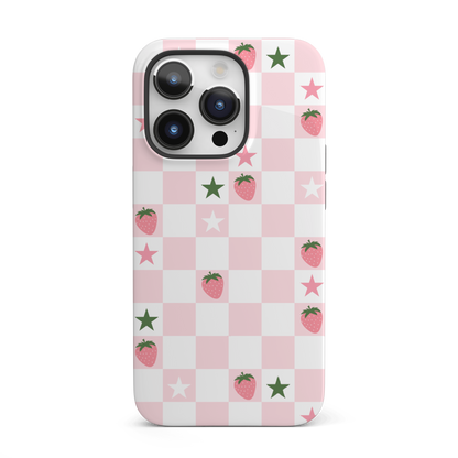 Strawberry Check iPhone Case