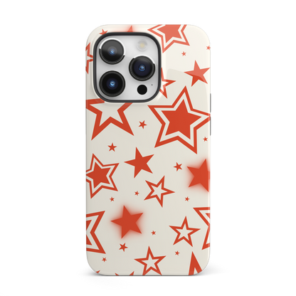 Red Stardust iPhone Case