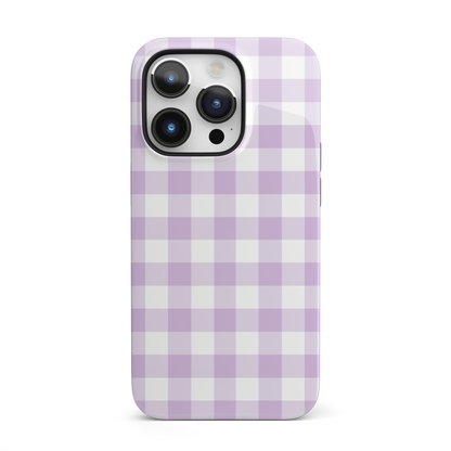 Purple Gingham iPhone Case