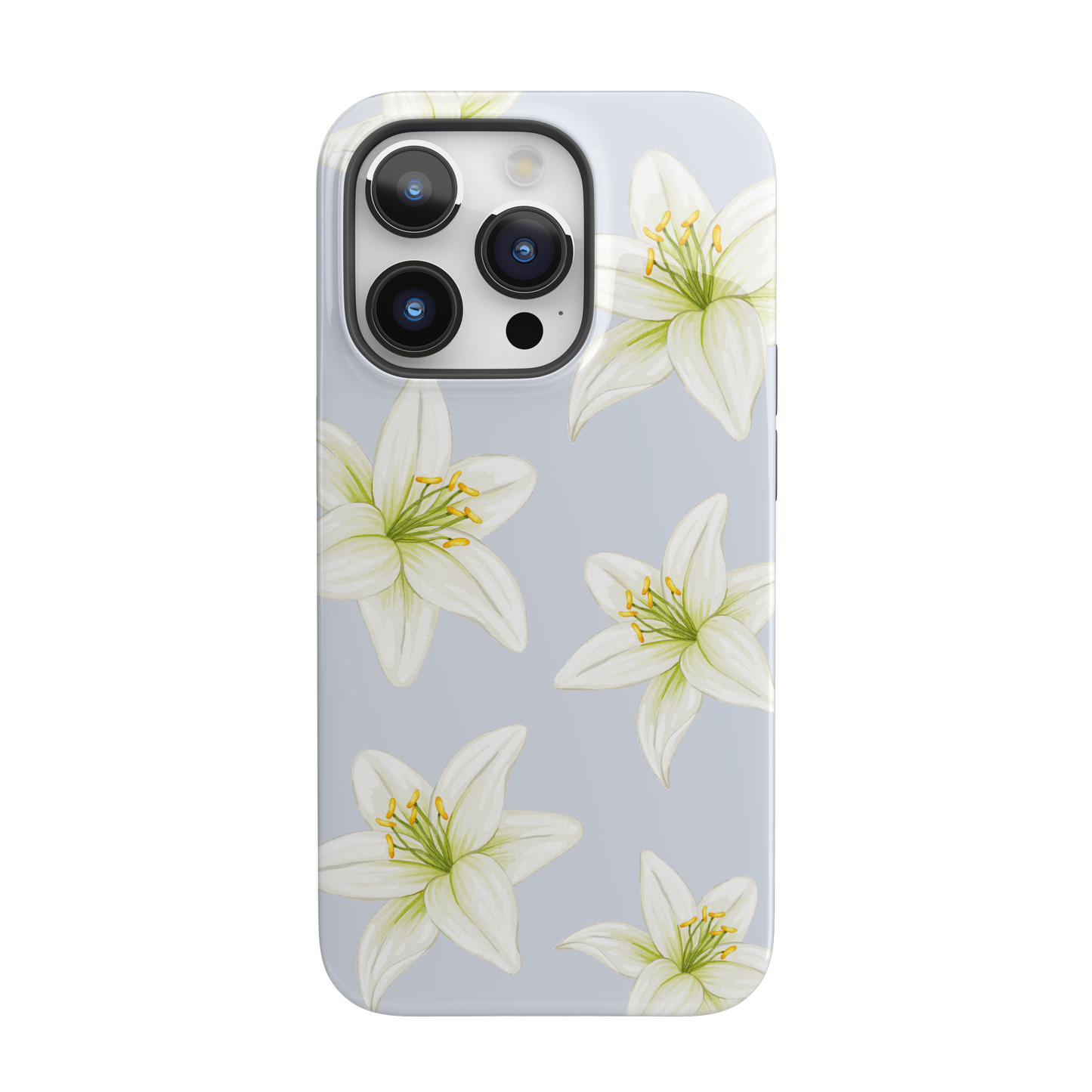 Blue Tiger Lily iPhone Case