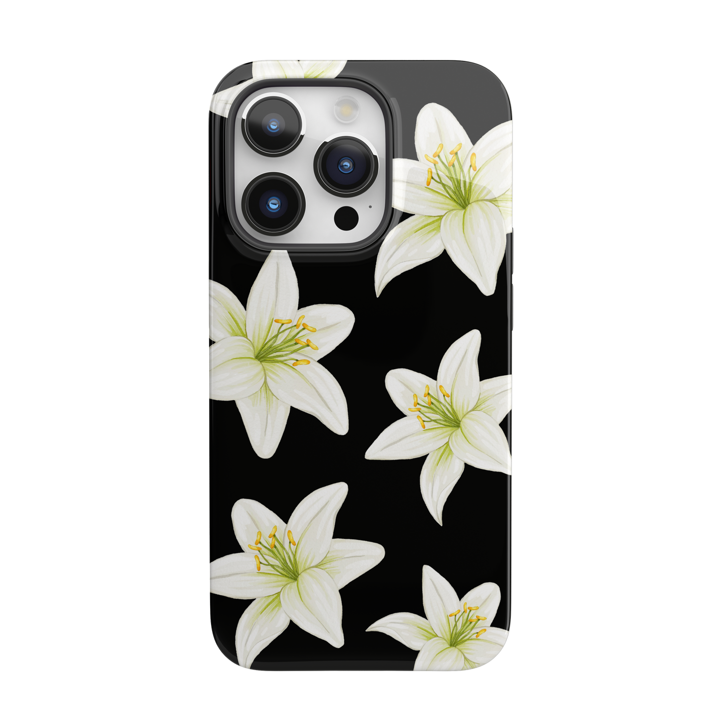 Black Tiger Lily iPhone Case