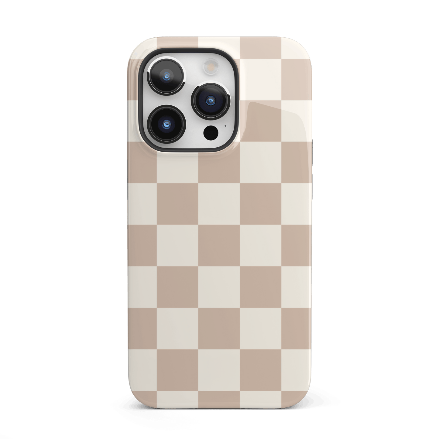 Neutral Checkered iPhone Case