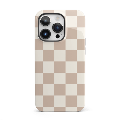 Neutral Checkered iPhone Case