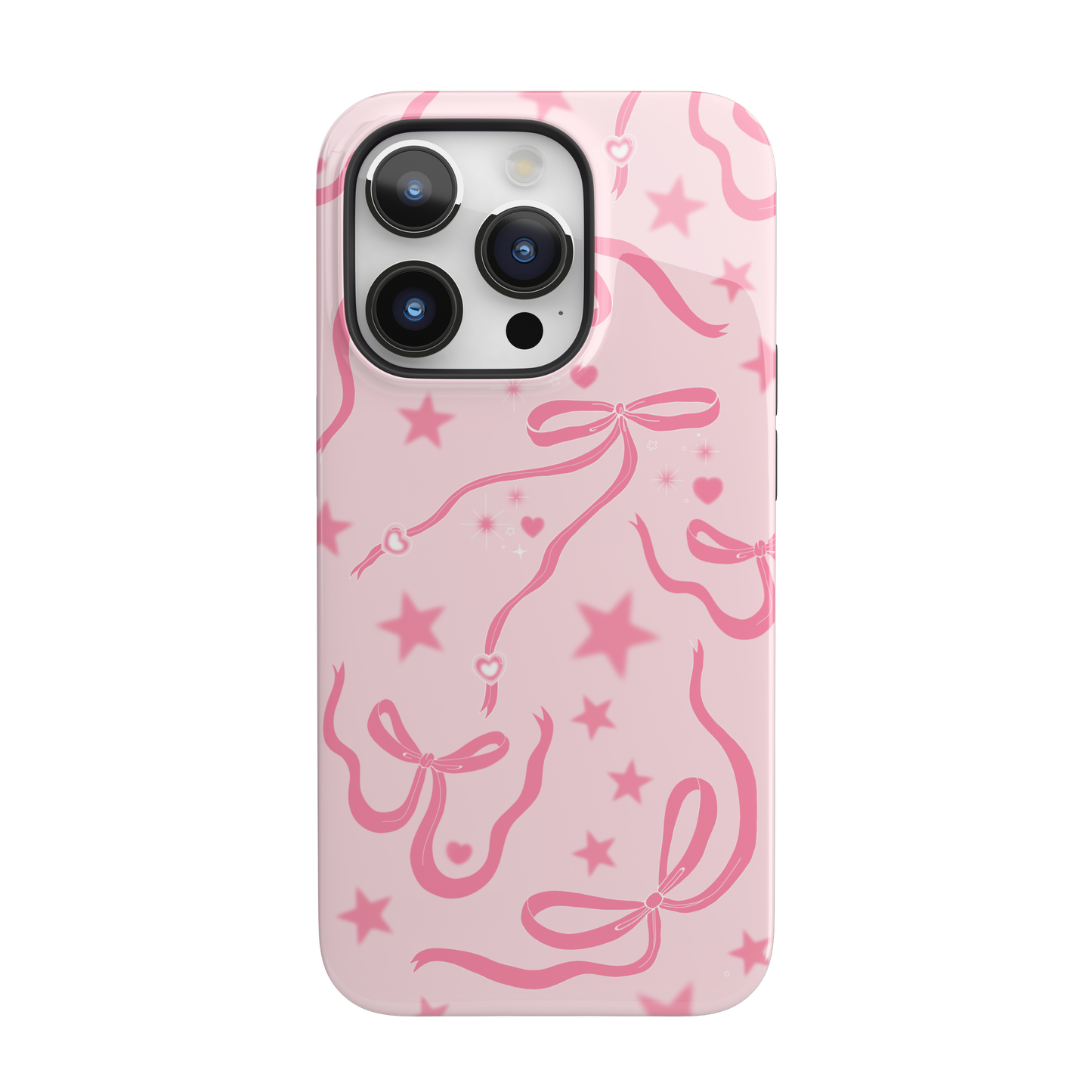 Pink Cosmic Bows iPhone Case