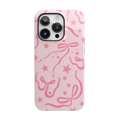 Pink Cosmic Bows iPhone Case