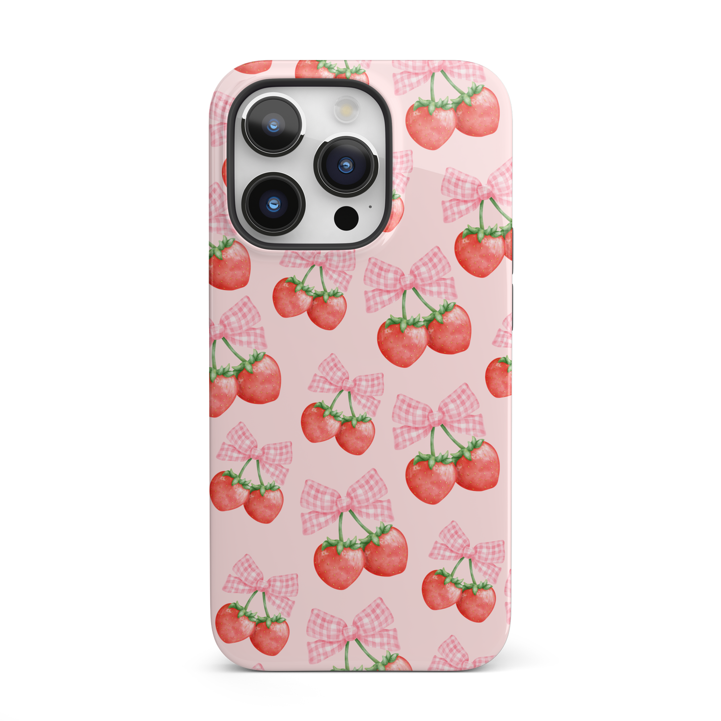 Strawberry Bows iPhone Case