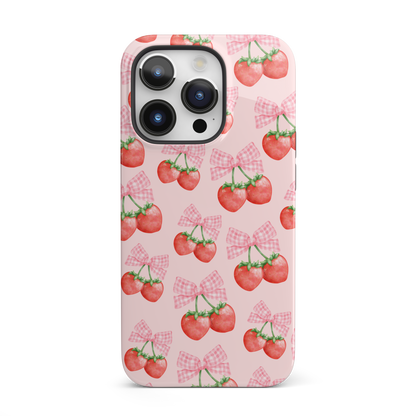 Strawberry Bows iPhone Case