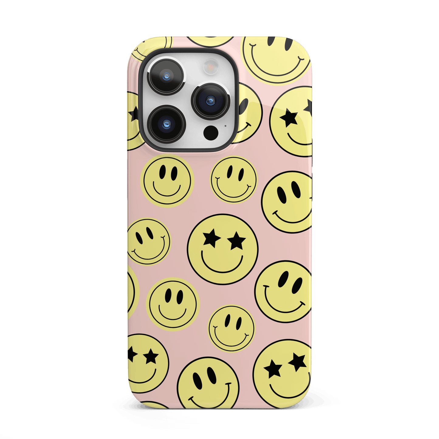 Pink Smiley Faces iPhone Case