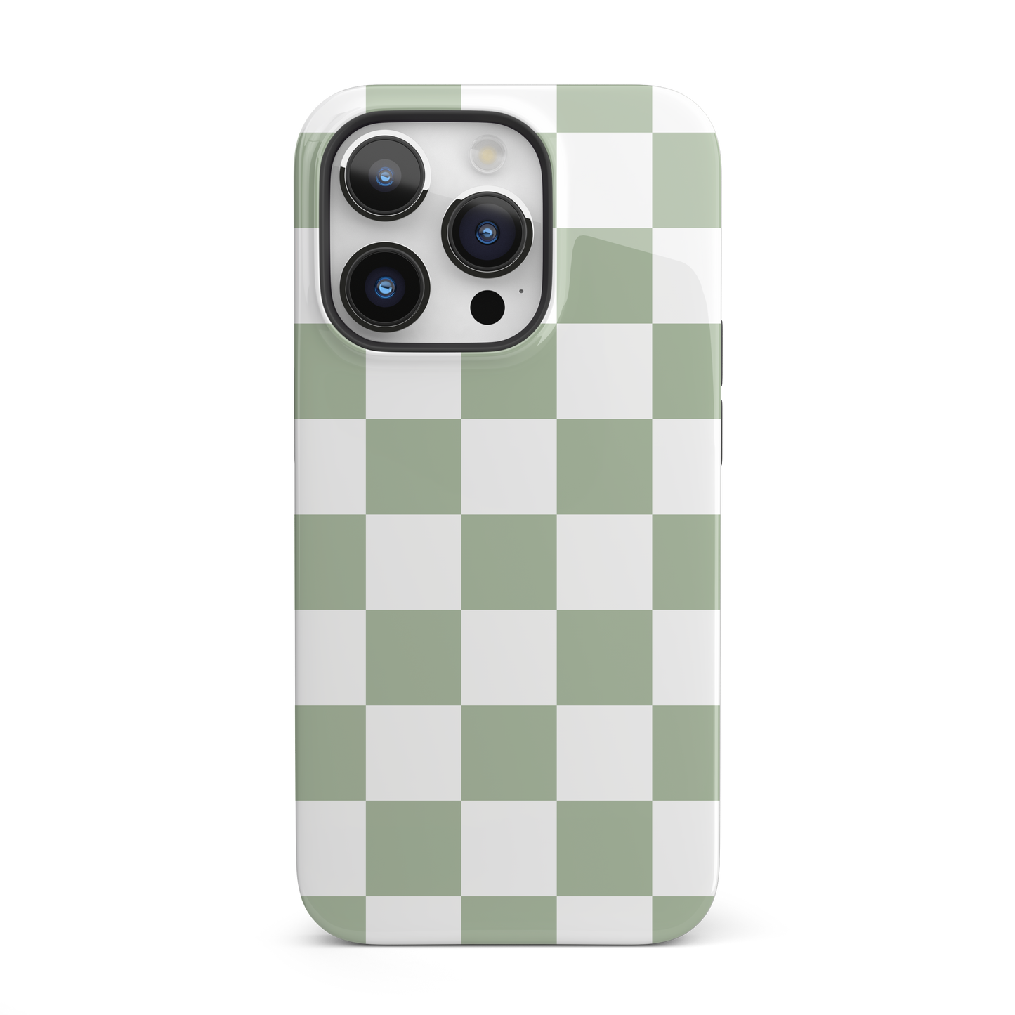 Sage Green Checkered iPhone Case