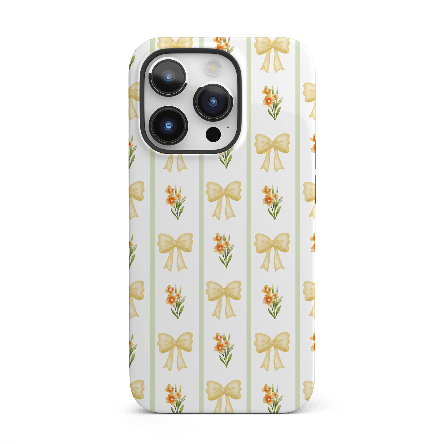 Yellow Bows iPhone Case