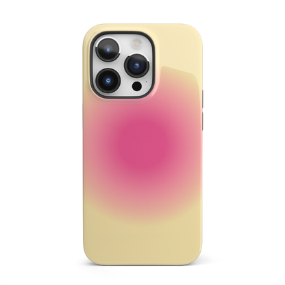 Pink & Yellow Aura iPhone Case