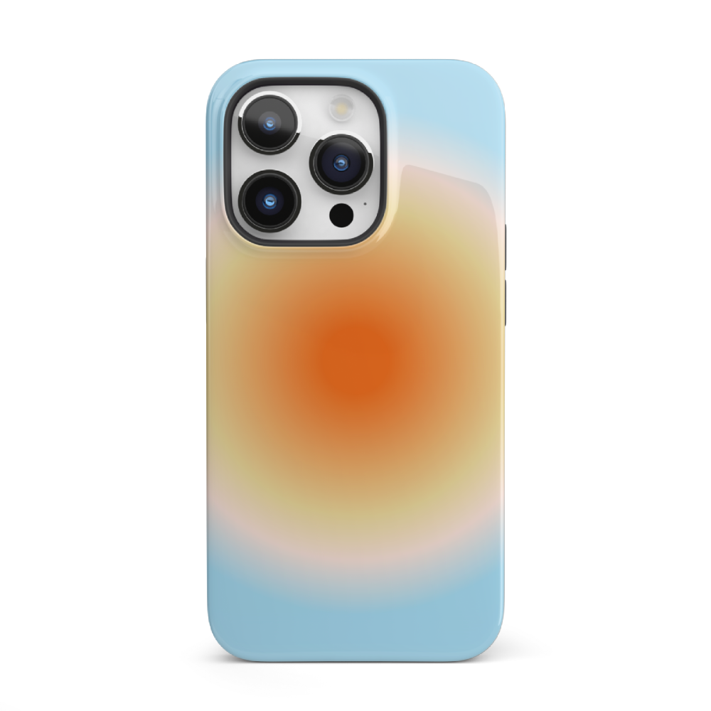 Orange & Blue Aura iPhone Case