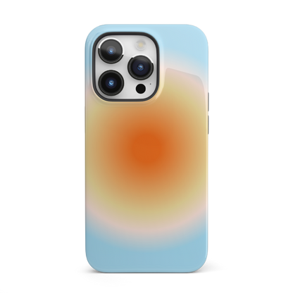 Orange & Blue Aura iPhone Case