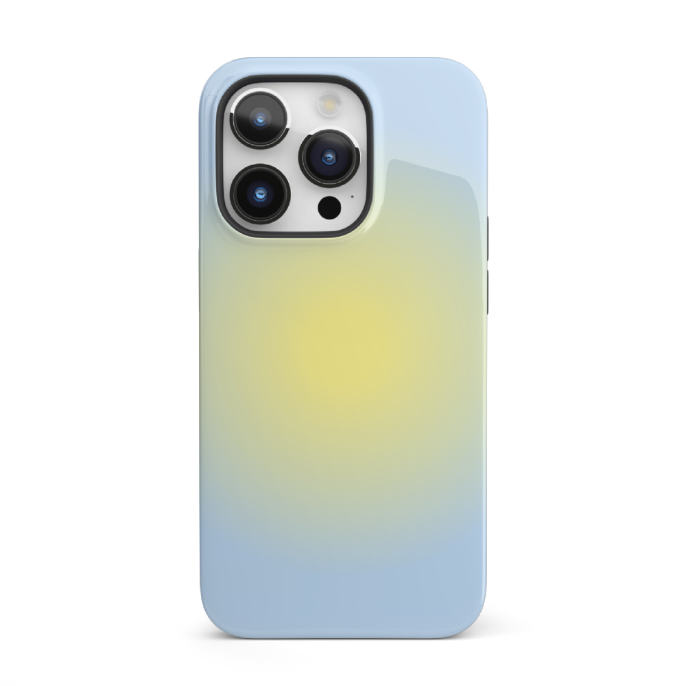 Yellow & Blue Aura iPhone Case