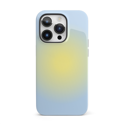 Yellow & Blue Aura iPhone Case