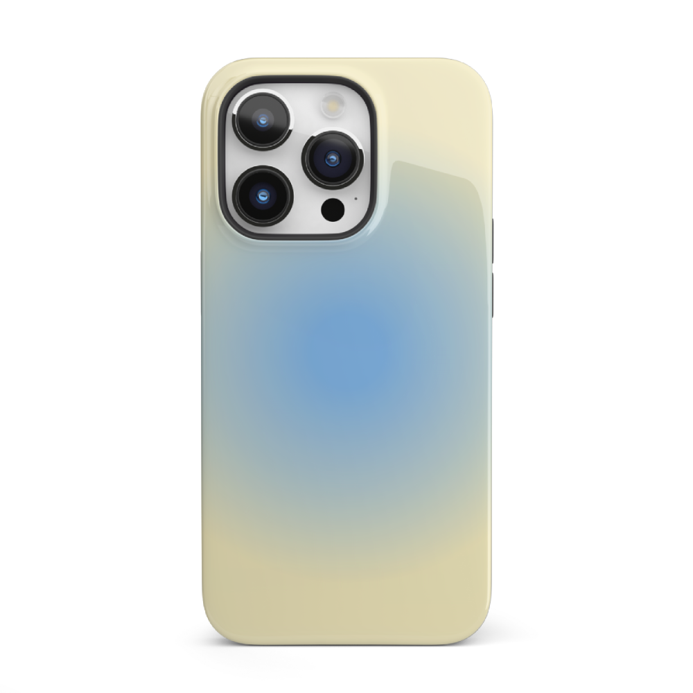 Blue & Yellow Aura iPhone Case