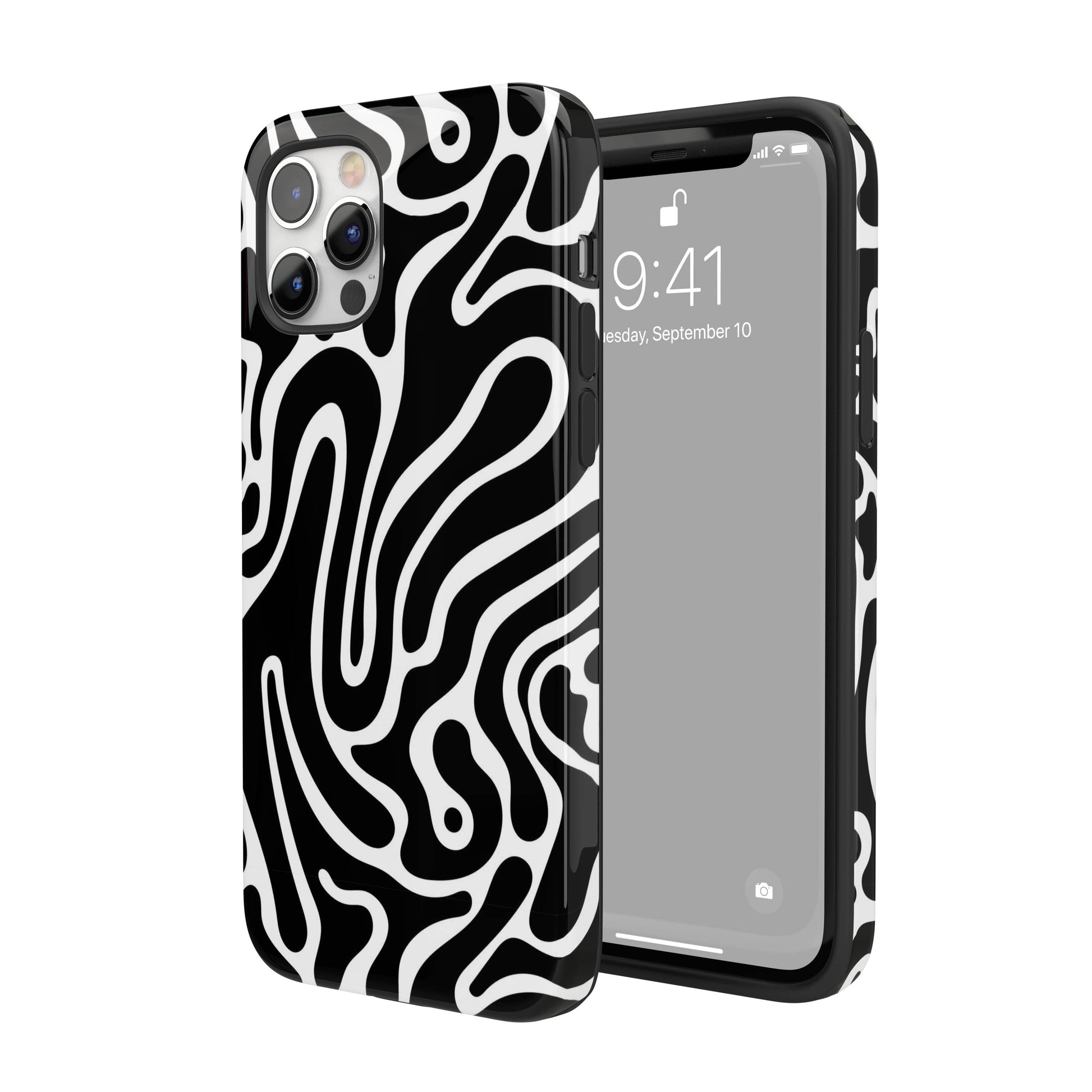 Wavy Noir iPhone Case