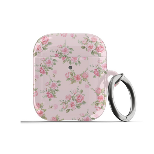 Pink Vintage Roses AirPods Case