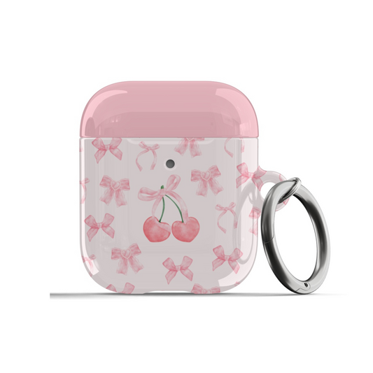Cherry Pink Bows AirPods Case