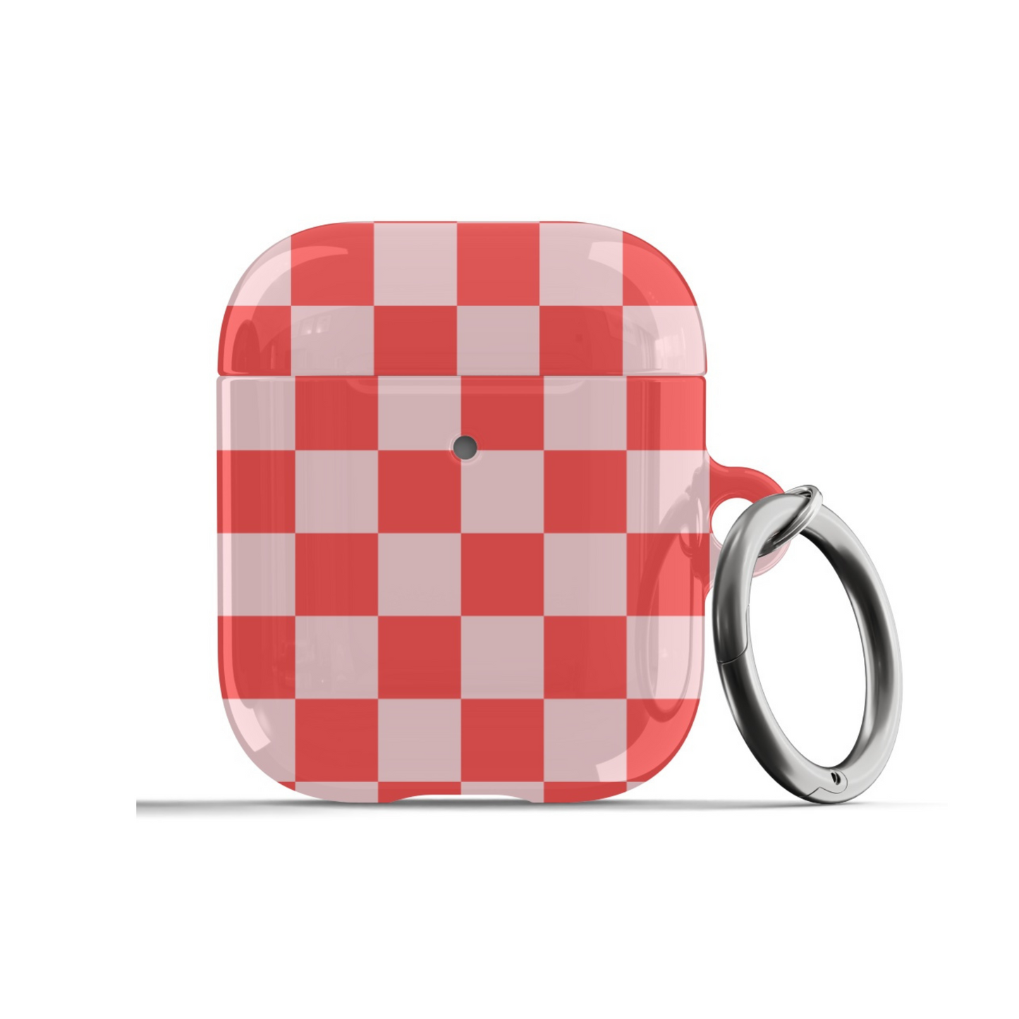 Red & Pink Checkered AirPods Case