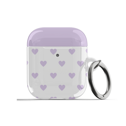 Purple Hearts AirPods Case