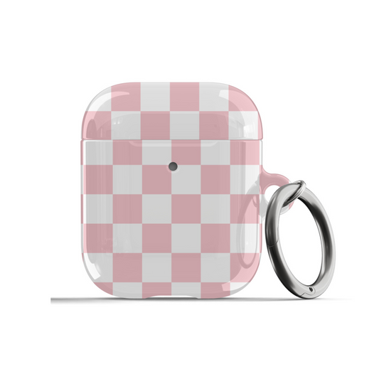 Pink Checkered AirPods Case