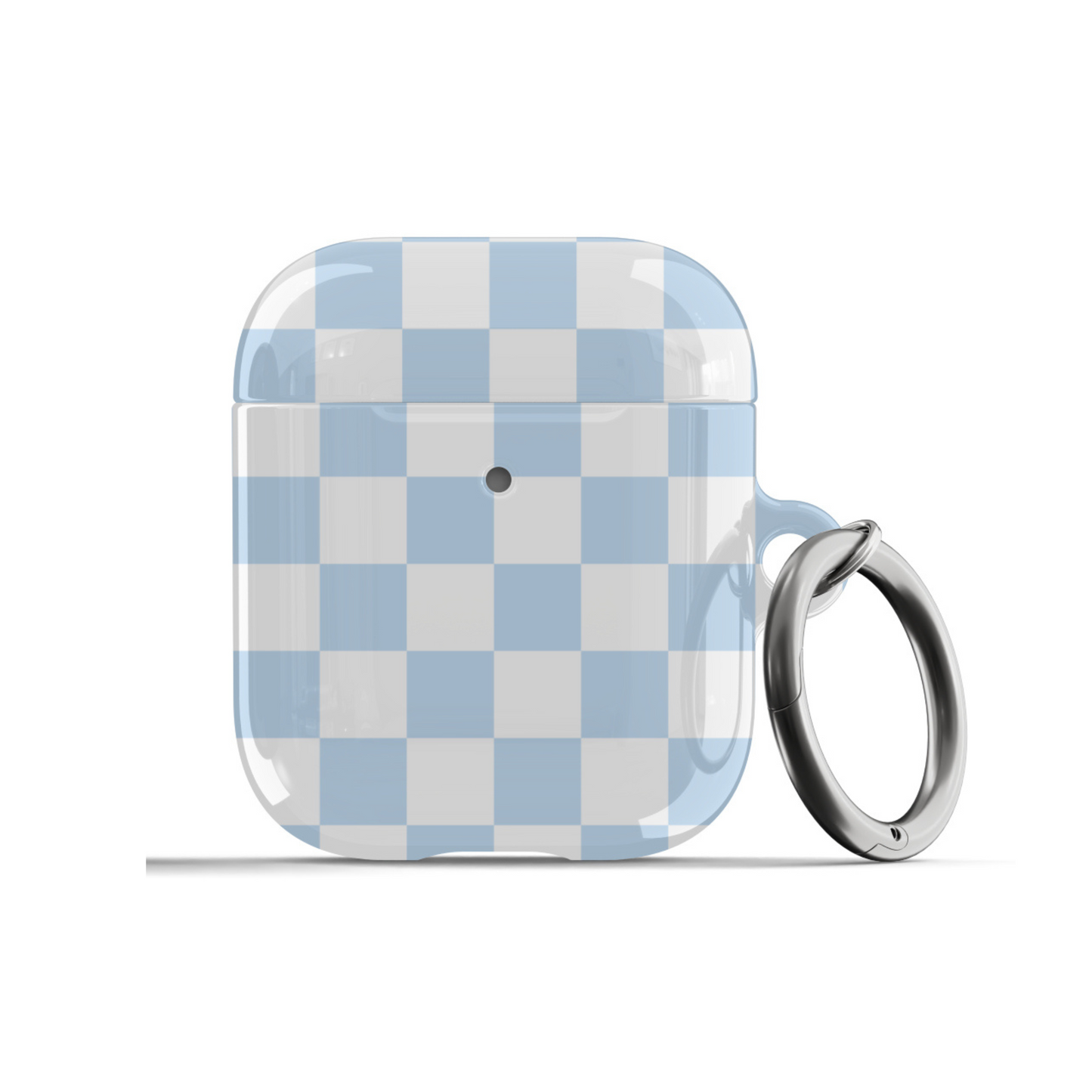 Light Blue Checkered AirPods Case