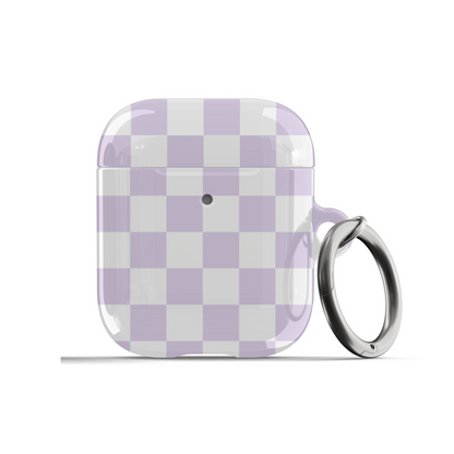 Light Purple Checkered AirPods Case