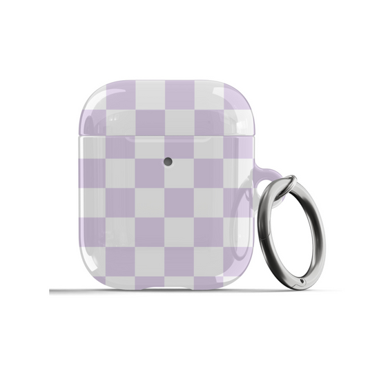 Light Purple Checkered AirPods Case