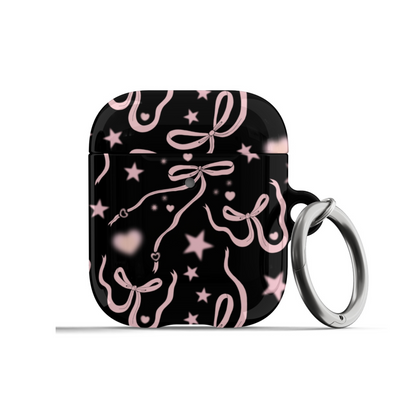 Black Cosmic Bows AirPods Case