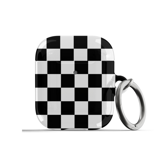 Black & White Checkered AirPods Case