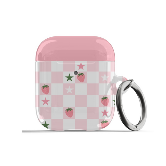 Strawberry Checkered AirPods Case