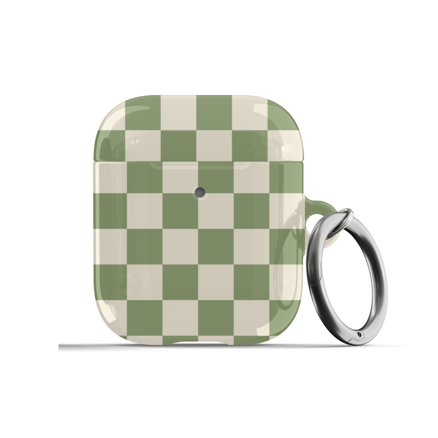 Green & Beige Checkered AirPods Case