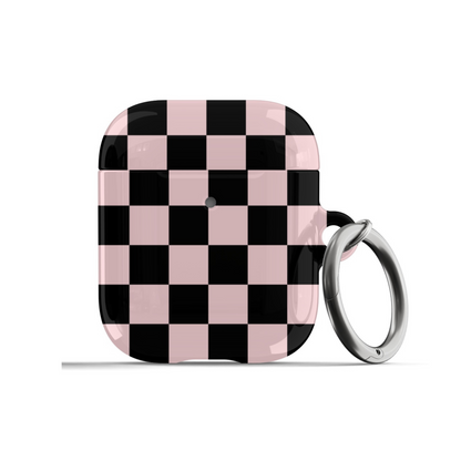 Pink & Black Checkered AirPods Case