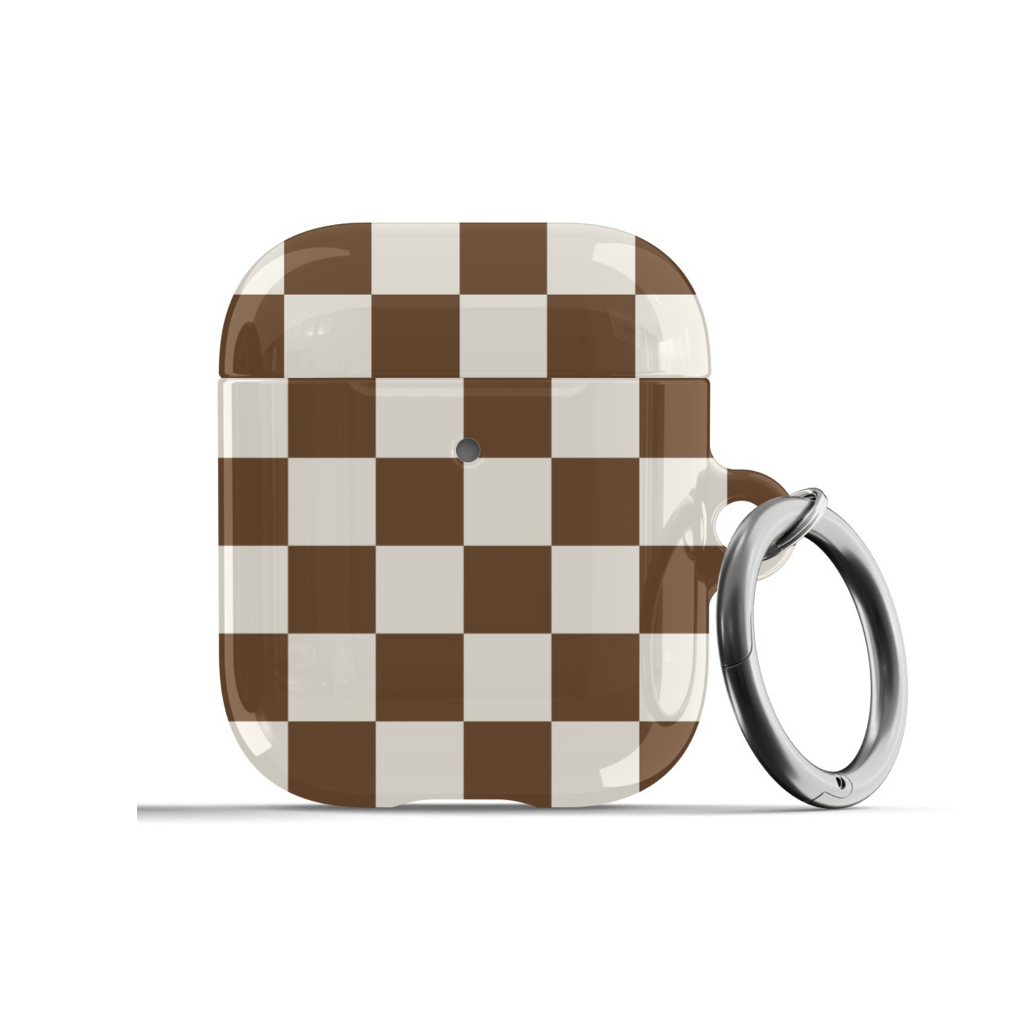 Brown Checkered AirPods Case