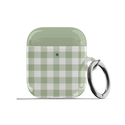 Green Gingham AirPods Case