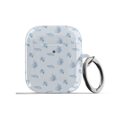 Blue Vintage Roses AirPods Case