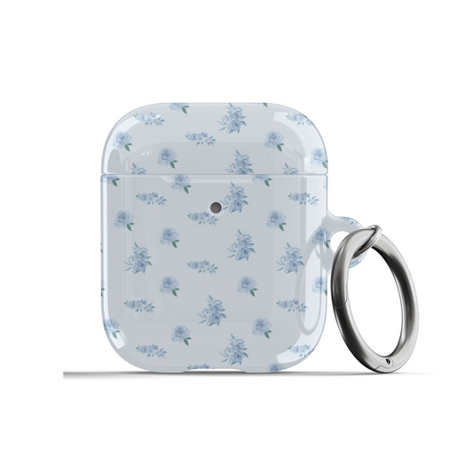 Blue Vintage Roses AirPods Case