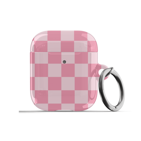 Pink & Light Pink Checkered AirPods Case