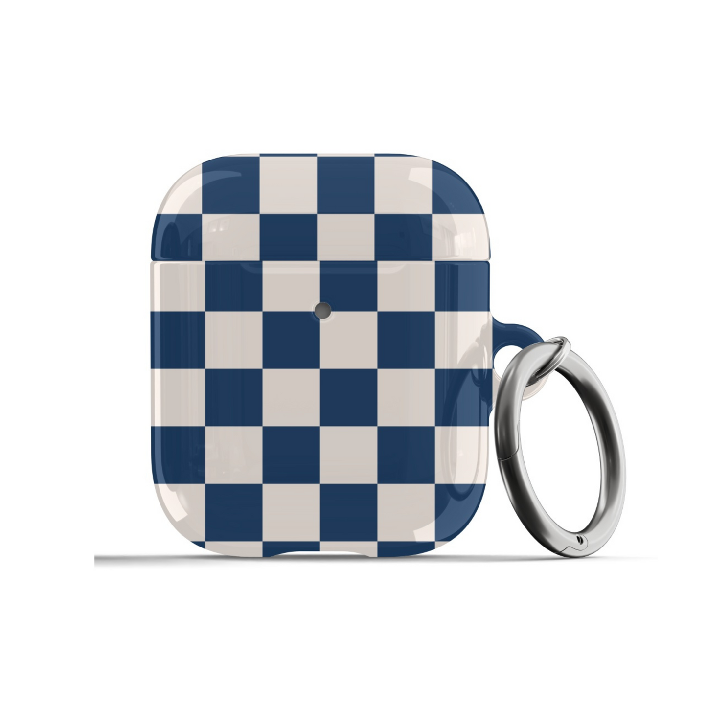 Navy & Beige Checkered AirPods Case