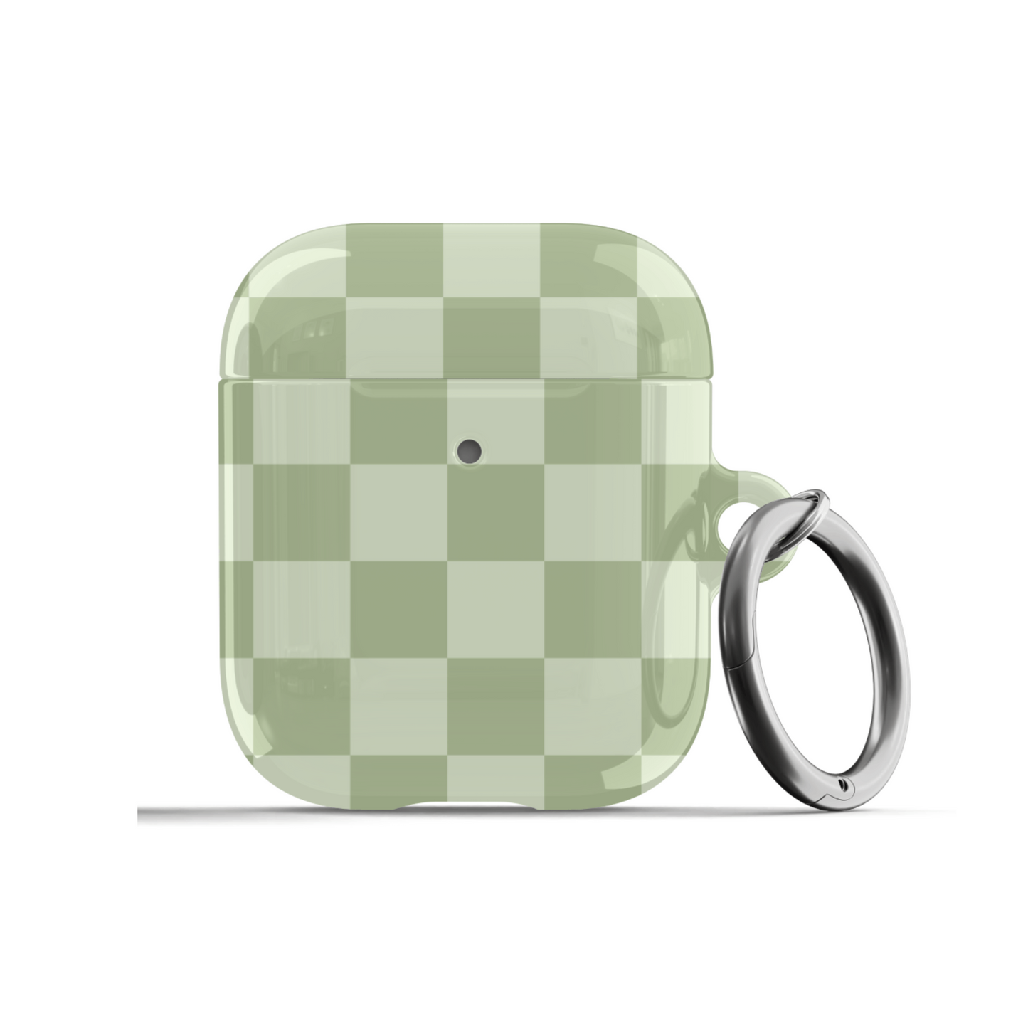 Green & Light Green Checkered AirPods Case