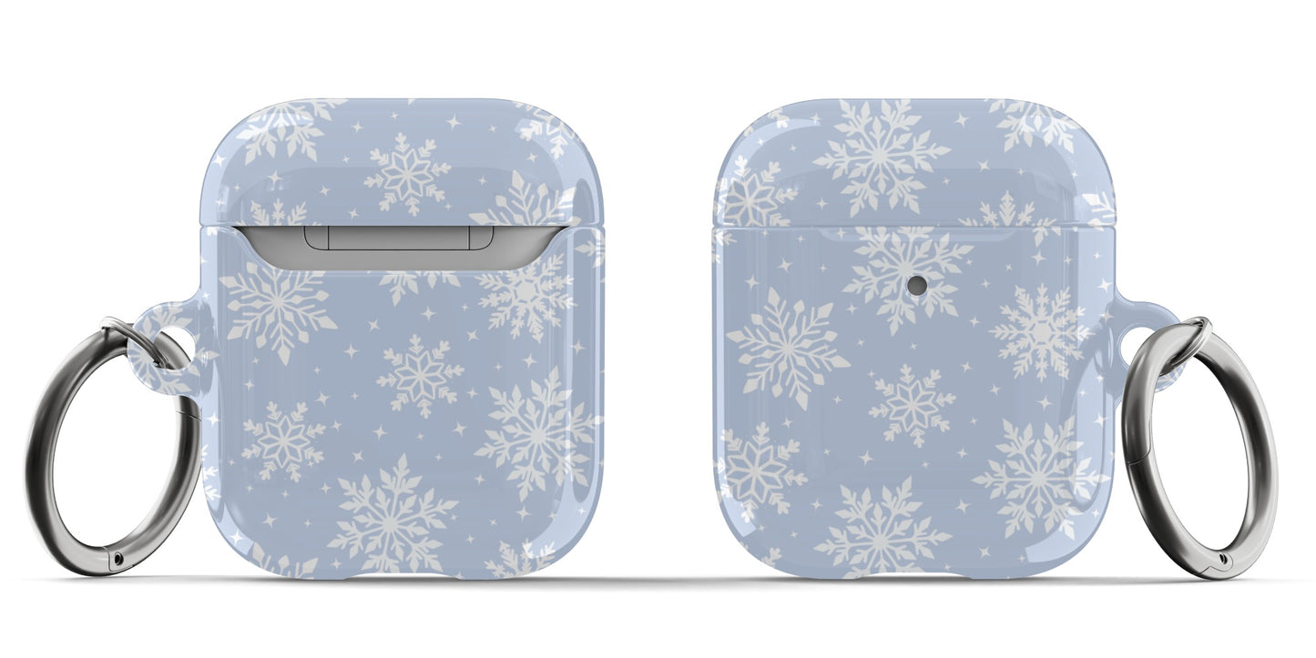 Blue Snowflakes AirPods Case