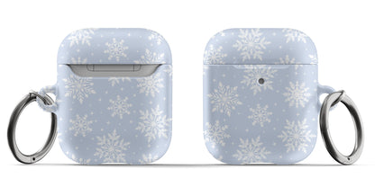 Blue Snowflakes AirPods Case