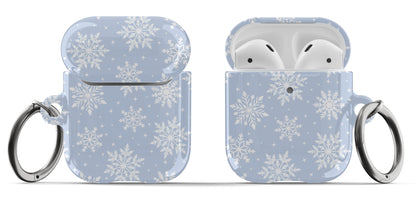 Blue Snowflakes AirPods Case