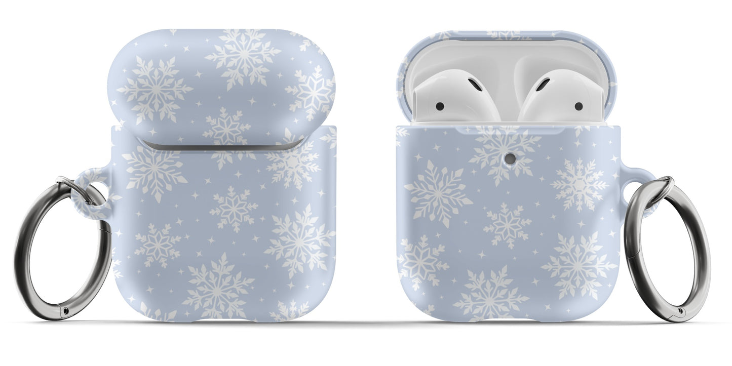 Blue Snowflakes AirPods Case