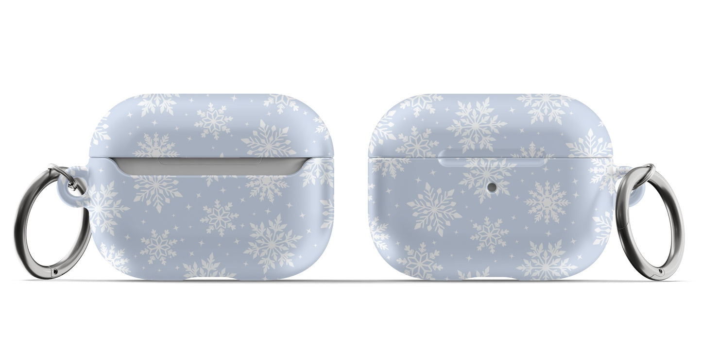 Blue Snowflakes AirPods Case